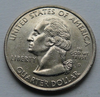 USA - 25 CENTÓW QUARTER DOLLAR LIBERTY 1999 r. D - Delaware
