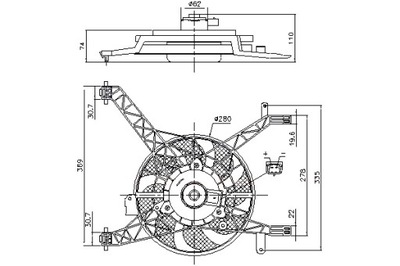 NISSENS ВЕНТИЛЯТОР РАДИАТОРА Z КОРПУСОМ FORD B-MAX FIESTA VI 1.25-1.6