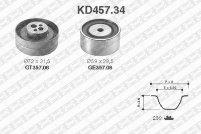 SNR KD457.34 SNR ГРМ КОМПЛЕКТ. Z РЕМНЕМ