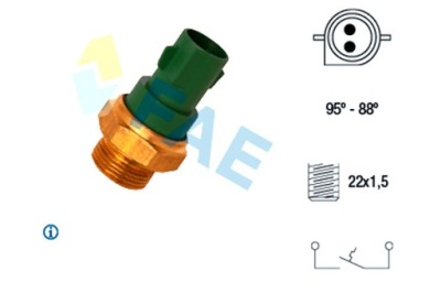 Fae термовимикач вентилятора радіатора ford escort classic escort v фото №1