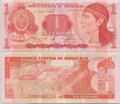 Banknot Honduras 1 Lempira 2016 UNC