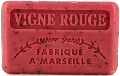 Delikatne Francuskie mydło Marsylskie VIGNE ROUGE CZERWONA WINOROŚL 125 g