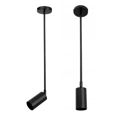 LAMPA SUFITOWA WISZĄCA BLACK NOWOCZESNA GU10