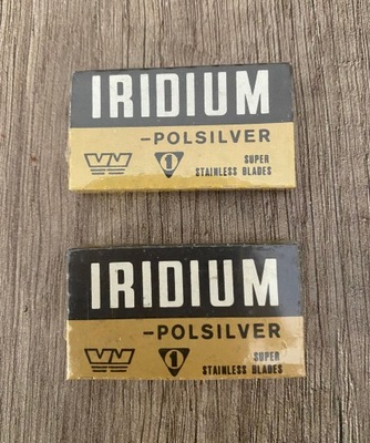 Żyletki Iridium Polsilver zafoliowane PRL 20sztuk