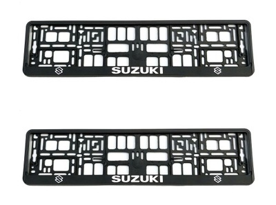 CUADROS PARA TABLAS REJESTRACYJNEJ SUZUKI INSCRIPCIÓN CROMO 2 PIEZAS  