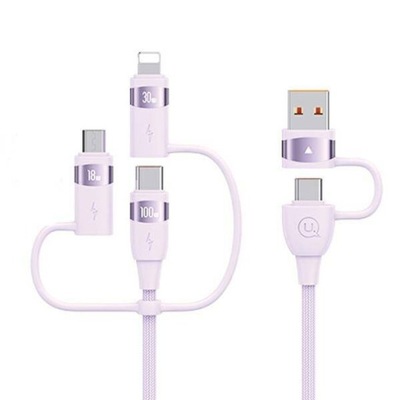 USAMS Kabel U85 2xUSB-C USB Micro-USB do Iphone 6w1 1,2m 100W PD SJ645USB02