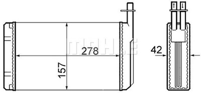 MAHLE AH 68 000S WYMIENNIK CIEPLA, CALEFACCIÓN INTERIOR  