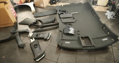 Audi a3 8p 03- sportback потолок czarna пластики защита комплект фото №1