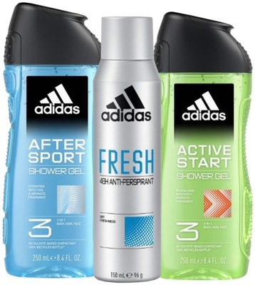 Adidas Men Sport Kosmetyki dla Niego Zestaw Wakacyjny