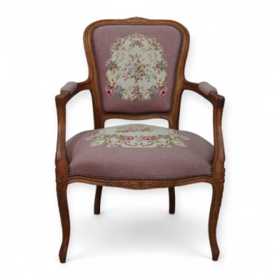 9233 Fotel ludwikowski tron, gobelin