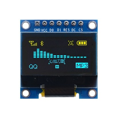 Wyświetlacz OLED 0,96 niebiesko-żółty I2C SSD 1306 ARDUINO ESP STM