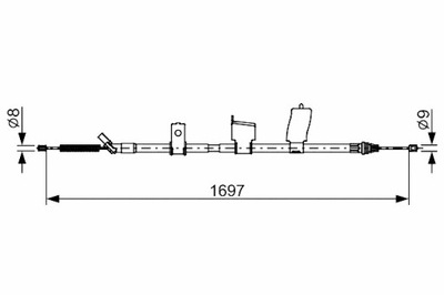 BOSCH CABLE DE FRENADO DE MANO PARTE TRASERA L NISSAN X-TRAIL X-TRAIL II 2.0  