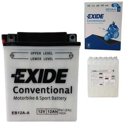 АККУМУЛЯТОР EXIDE EB12A-A/YB12A-A 12V 12AH 165A