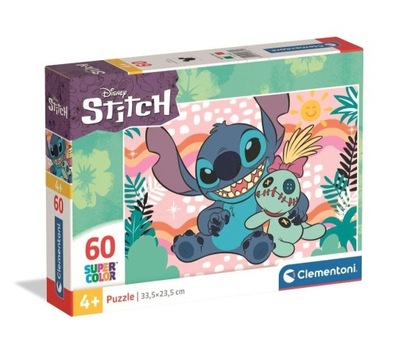 PUZZLE 60 SUPER KOLOR STITCH, CLEMENTONI