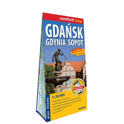 GDAŃSK GDYNIA SOPOT LAMINOWANY PLAN MIASTA...