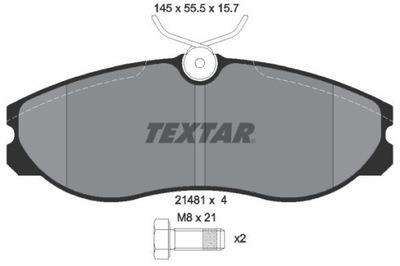 Textar 2148101 тормозные колодки тормозные фото №1