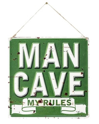 TABLA MAN CAVE MY RULES METAL DISEÑO DISEÑO  