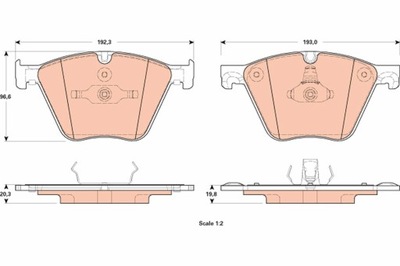 КОЛОДКИ ТОРМОЗНЫЕ BMW ПЕРЕД 5/7 3,0-6,0 08- GDB1915