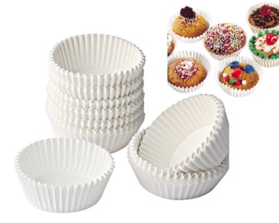 FOREMKI NA BABECZKI MUFFINKI PAPIEROWE BIAŁE PAPILOTKI DO PIECZENIA 200SZT