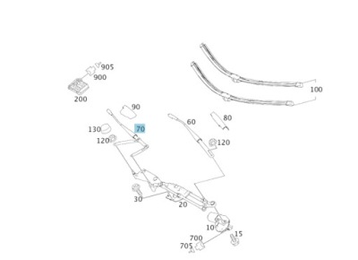 Оригінальні важіль двірники праве mercedes w164 фото №1