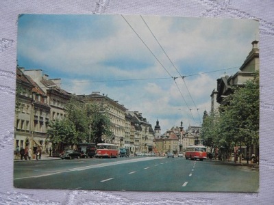 WARSZAWA KRAKOWSKIE PRZEDMIEŚCIE TROLEJBUS AUTOBUS JELCZ