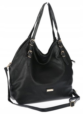 Torebka Damska listonoszka worek na ramię duża pojemna torba CH5526 Czarna