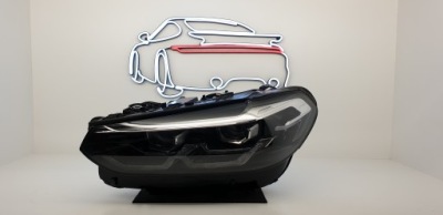 Bmw x3 x4 g01 g02 рестайлинг  5a0e5f1-04ll full led фара левая европа фото №1
