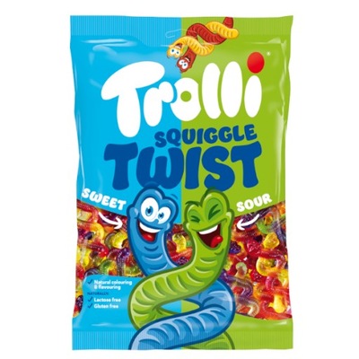 Żelki Trolli Squiggle Twist słodko-kwaśne 1kg