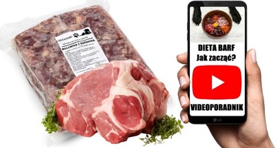 Mięso surowe mrożone mokra karma dla psa wołowina baranina 10kg BARF