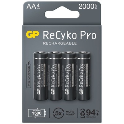 4 x akumulatorki GP ReCyko Pro AA R6 2000mAh