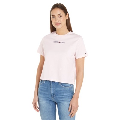 TOMMY HILFIGER KOSZULKA DAMSKA T-SHIRT RÓŻOWA r.S