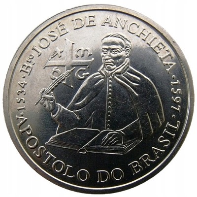 PORTUGALIA 200 ESCUDOS 1997 ANCHIETA BRAZYLIA UNC
