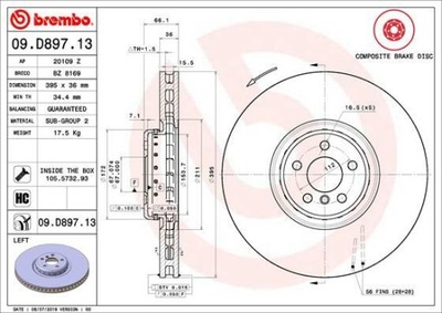 ДИСК ТОРМОЗНОЙ TWO-PIECE DISCS LINE 09.D897.13