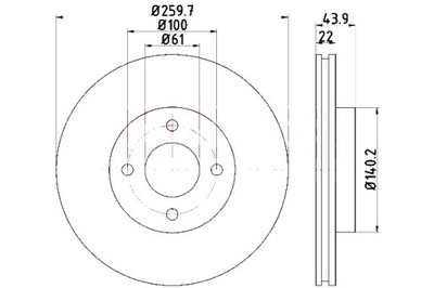 KAMOKA DISCOS DE FRENADO 2 PIEZAS PARTE DELANTERA NISSAN MICRA K13 10-  