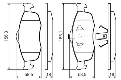 BOSCH 0 986 460 969 ZAPATAS DE FRENADO  