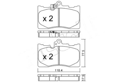 ZAPATAS DE FRENADO LEXUS GS300-450H 05- METELLI  