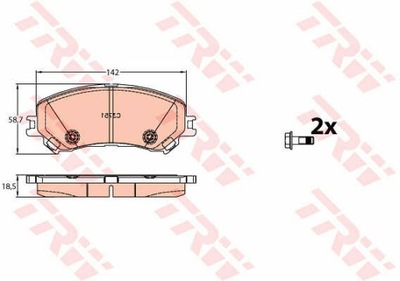 КОЛОДКИ ТОРМОЗНЫЕ ПЕРЕД TRW GDB2152