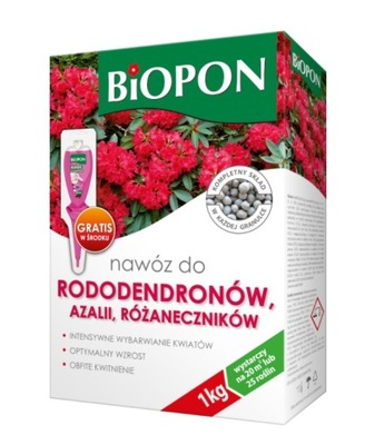 BIOPON nawóz do rododendronów azalii granulat 1kg