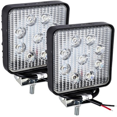 2 PIEZAS FARO EN FUNCIONAMIENTO DIODO LUMINOSO LED HALÓGENO 18W 6X3W 1000LM 12V 24V CON AGARRADERO  