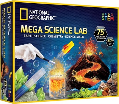 NATIONAL GEOGRAPHIC Mega Science Lab - Science Kit for Kids with 75 Easy