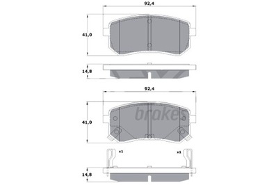 TOMEX BRAKES КОЛОДКИ ТОРМОЗНЫЕ KIA PICANTO 04-11 ЗАД Z ДАТЧИК.