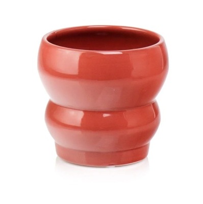 Osłonka czerwona ceramiczna doniczka 13 cm