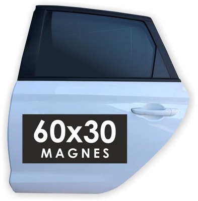 REKLAMA MAGNETYCZNA magnes na samochód auto 60x30