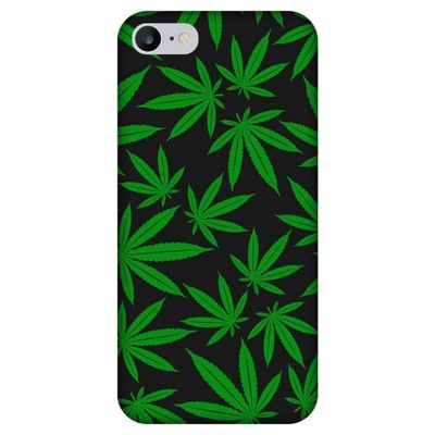 Etui do iPhone 7 / 8 / SE 2020 Wzory Ganja Marihuana Cannabis Zioło THC