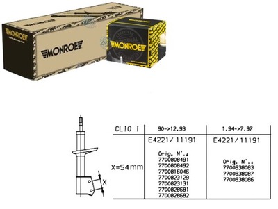 MONROE AMORTIGUADOR MON, 11191  