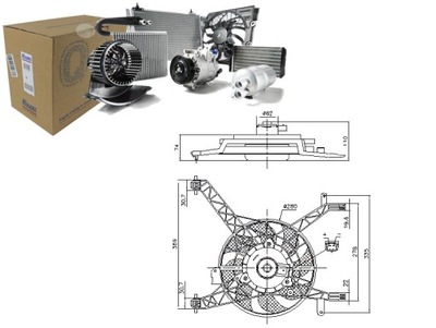 ВЕНТИЛЯТОР РАДИАТОРА Z КОРПУСОМ FORD B-MAX FIESTA VI 1.25-1.6 06.08-