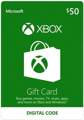Xbox gift card code 50$