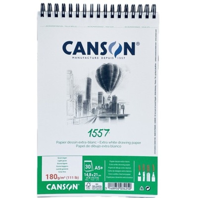 Blok rysunkowy 1557 Canson 180g na spirali A5