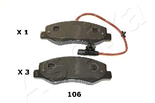 PADS BRAKE REAR ASHIKA 51-01-106 5101106  