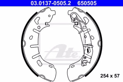 КОМПЛЕКТ КОЛОДОК ШАЛЬМІВНИХ VAUXHALL OPEL FIAT ATE